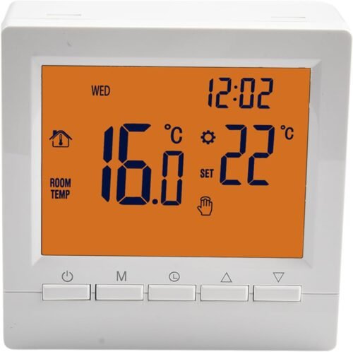Thermostat intelligent programmable mural chaudière gaz grand écran LCD