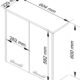Meuble haut WC suspendu AKORD L60 2 portes Chêne/Blanc