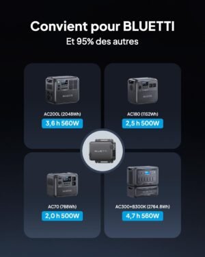 Chargeur alternateur DC-DC 560W BLUETTI pour camping-car