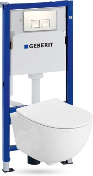 WC suspendu Lavita Duofix Basic sans rebord siège soft-close