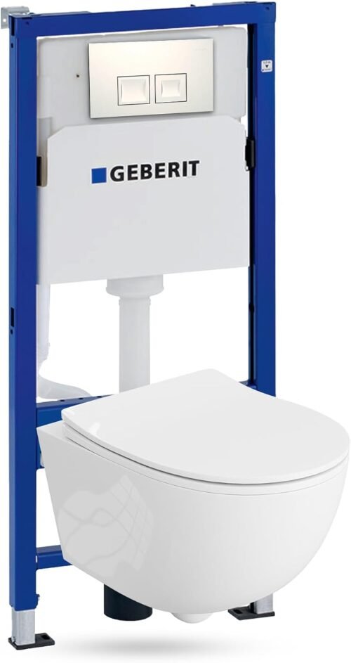 WC suspendu Lavita Duofix Basi WC suspendu Lavita Duofix Basic sans rebord siège soft-close