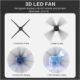 Projecteur holographique 3D 40 cm - 224 LEDs, contrôle PC