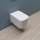WC suspendu AICA sans bride, abattant soft-close blanc