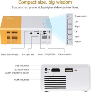 Mini projecteur portable YG300 4K/1080P Home cinéma