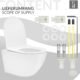 WC suspendu LuxeBath céramique blanc sans rebord SoftClose