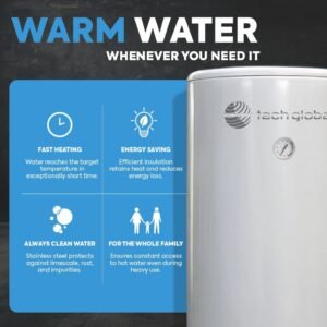 Ballon d'eau chaude TECHGLOBE 150 L inox, 2 échangeurs