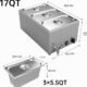 Bain-marie inoxydable 16L 3 sections Valgus Commerciale