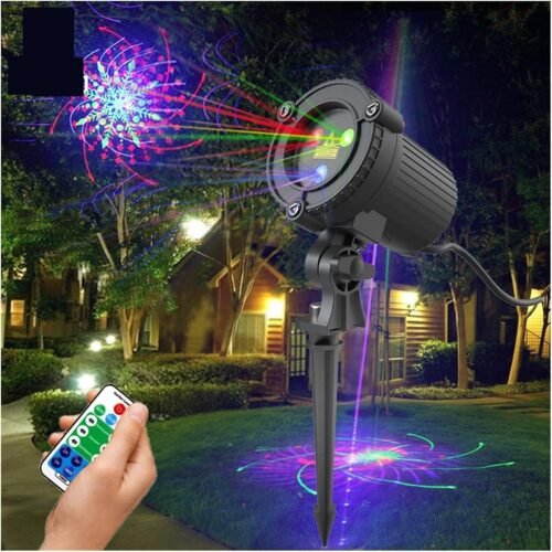 Projecteur GOBO RGB 32 modèles Noël extérieur IP65 à distance