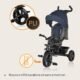 Tricycle bébé Lionelo évolutif 2 en 1, siège 360° Bleu jean