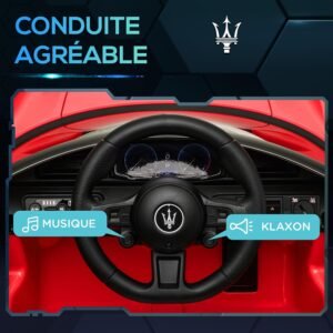 Voiture électrique enfant AIYAPLAY Maserati MC20 12V Rouge