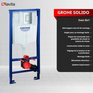 WC mural Grohe Rapid SL + Lavita abattant Soft-Close