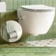 WC de douche suspendu fonction bidet 53 x 36 x 35 cm