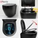 WC suspendu GROHE noir sans rebord, kit complet encastré