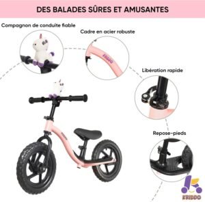 Draisienne KRIDDO 2 à 5 ans, repose-pieds intégré