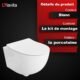 WC suspendu LAVITA Brava, abattant abaissement automatique