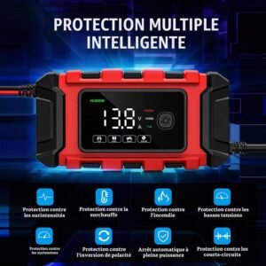Chargeur batterie 12V 6A Moto/Auto - Maintien de charge