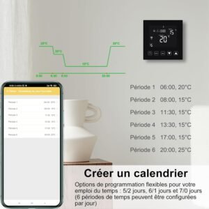 Thermostat WiFi KETOTEK pour chaudière compatible Alexa 220V
