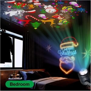 Projecteur de fenêtre Noël GOBO couleur - effet neige