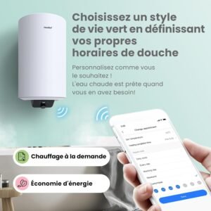 717C67dalL._AC_SL1500_.jpg Chauffe-eau électrique 80 L Comfee' commande électronique