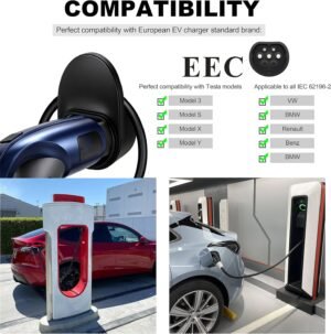 Support mural Type 2 pour chargeur EVSE IEC 62196-2 (Noir)