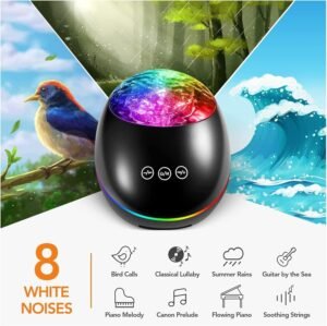 Projecteur LED GOBO veilleuse vague haut-parleur bruit blanc