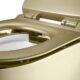 WC suspendu doré - cuvette céramique avec siège softclose