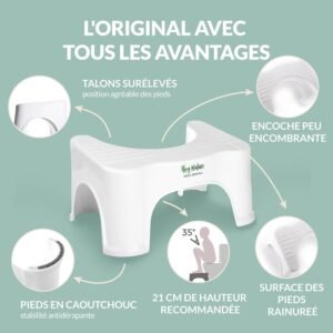 Tabouret WC physiologique marchepied adulte Hey Nature HOCA