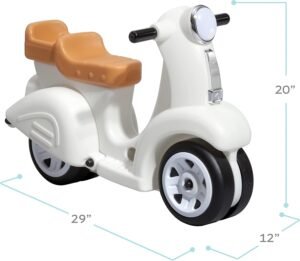 Step2 Ride Along Scooter - Porteur plastique blanc
