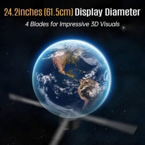 Projecteur holographique 3D ventilateur affichage 2K 722 LED