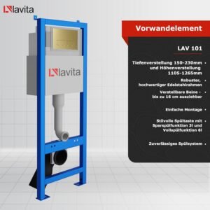 Élément mural WC Lavita 40 cm – Kit complet encastré