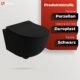 WC suspendu Brava noir sans bord - Kit complet LAVITA