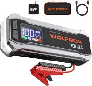 Booster batterie WOLFBOX 4000A 24000mAh — Démarreur 12V