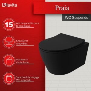 71BJZRWUSL._AC_SL1500_.jpg Abattant WC suspendu LAVITA fermeture douce charnières métal
