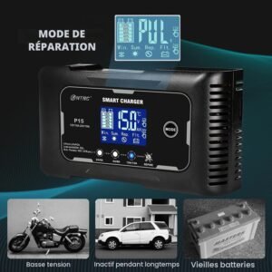 Chargeur batterie SolaMr 15A 12/24V mainteneur automatique