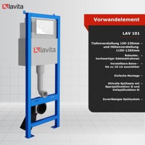 Élément mural WC 40 cm Lavita - kit réservoir encastré