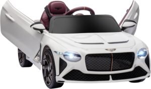 Voiture électrique enfant HOMCOM 3-5 ans 12V 2 moteurs blanc