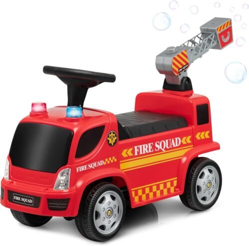 Porteur enfant DREAMADE camion pompier bulles 18-36 mois
