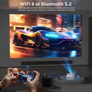 Videoprojecteur 4K Bettdow Netflix certifié, WiFi6 HDR10