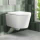 WC suspendu Rainsworth sans rebord, rinçage fort, 48,5 cm
