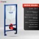 WC suspendu LAVITA sans bord doré/blanc abattant SoftClose