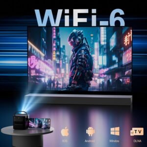 Vidéoprojecteur 4K Toumei Mini, batterie 15 000 mAh, Google TV