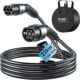 Câble recharge Type 2 triphasé Câble recharge Type 2 triphasé 22 kW 32A 7,5 m QIAO