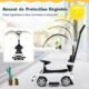Porteur enfant Mercedes-Benz COSTWAY 3-en-1, canopy réglable