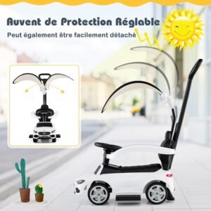 71FHaZSDBcL._AC_SL1500_.jpg Porteur enfant COSTWAY Mercedes-Benz 3-en-1 blanc, canopy réglable