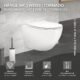 WC suspendu LuxeBath céramique blanc sans rebord SoftClose
