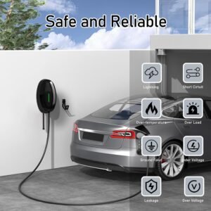 Wallbox Type 2 7,4 kW 32A monophasé câble 6 m IP66 Noir