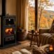 Poêle combustion bois 5+15 kW cuisinière arrière chaudière