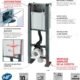 Pack WC suspendu Initio sans bride - bâti et plaque inox