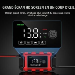 Chargeur batterie 12V 6A Moto/Auto - Maintien de charge
