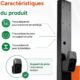Poteau borne Tesla Wall Connector LDY, acier noir 149 cm